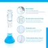 2PCS 5ML Volumetric Measuring Flask Set NS10/13, Graduated Glass Stopper, ASTM Class A Borosilicate Glass 3.3 for