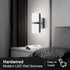 6000K Aipsun Black Wall Sconces Hardwired Modern LED Sconces Wall Lighting Indoor Wall Sconce for Living Room Hallway