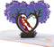 CUTE POPUP Anniversary 3D Pop Up Card - Couple and Heart Tree Design for Valentine's Day, Anniversary - Shining