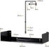 Wallniture Bali Bookshelf and Desk Organizer Tray, Black Cube Storage Organizer for Home Office