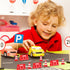 24Pcs Set, NUOBESTY Mini Traffic Cones and Roadblocks Marker Cones with Mini Barricades Toy Car Track Accessories