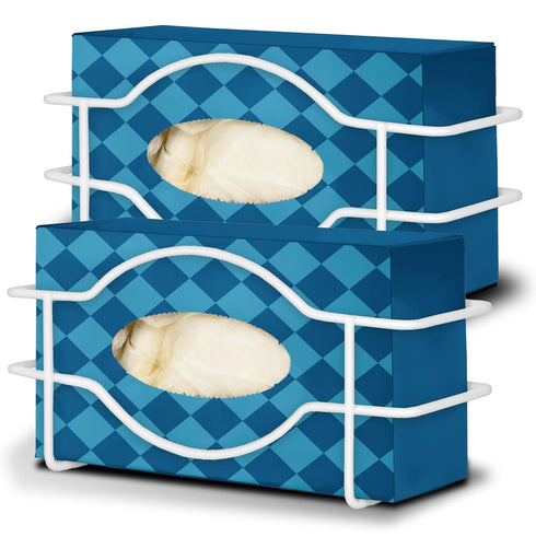 Stock Your Home (White Metal Single Gloves Dispenser (2 Pack) Tissue Box