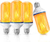 Upgraded LED Flame Light Bulbs, 4-Mode Flickering Light Bulbs, E26 Fire Light Bulb for Porch, Party, Patio, Home,