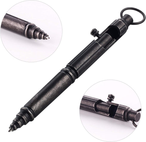SMOOTHERPRO Heavy Duty Stainless Steel Bolt Action Pen for Tremor, Parkinson, Arthritic Hands, EDC Pocket Signature Pen