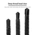 #10 x 1-1/2" Phillips Flat Head Self Drilling Screws - 35Pcs Black Zinc Plated Carbon Steel Countersunk Flat Head Wood
