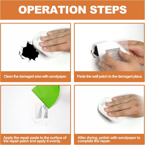 Drywall Repair Kit,Drywall Patch Repair Kit,2/4/6/8inch Self Adhesive Repair Patch,Quick Repair Drywall Large Holes