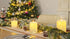 Set 3, Homemory Flickering Flameless Candles with String Lights, Battery Operated Candles, Embedded String Lights LED