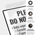 10x7 Inches, 4 Please Do Not Flush Baby Wipes Cleaning Wipes Sign, Mil Vinyl Decal Stickers Weather Resistant, Made