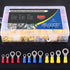 Glarks 360pcs Mixed Quick Disconnect Electrical Insulated Connectors, M4 / 5/6 / 8 Ring Crimp Terminals