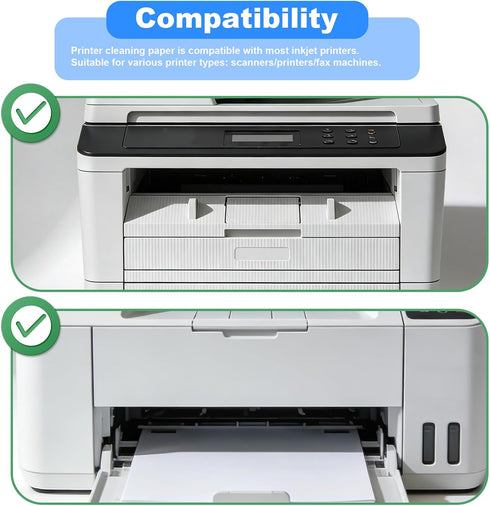 Fukaisu 30Pcs 11.2x8.26in Printer Cleaning Sheets, Universal Cleaning Paper for Inkjet Printers Removes Dust & Debris