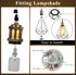 E26 600 6 Packs (6 DiCUNO Edison Vintage Lamp Socket, Pendant Lamp Holder, Light Sockets Replacement, Antique Look