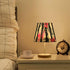 3 ALAZA Bedside Lamp Stripes Black White Tropical Pink Flower Table Lamp for Bedroom Desk Lamp with USB Port LED