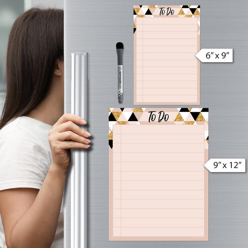 Dry Erase to Do List Vinyl Whiteboard Sticker Decal - Removable & Reusable with Magnetic Fine-Tip Marker Included (6 x