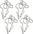 Nexolia 4pcs Dental Napkin Clip, Stainless Steel Clip Neck Chain for Dental Clinics,