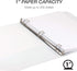 Samsill Plant-Based 1 Inch Durable Round Ring View Binder - Eco-Friendly, Made in USA, Single, White