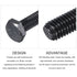 25Pcs Hex Bolts (5/16-18x1"), 304 Stainless Steel UNC Fully Threaded Hex Head Screw Bolt for Furniture Repair, Black