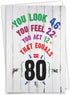 NobleWorks 80th Happy Birthday Card Funny - 80 Year Old Celebration, Milestone Humor Card for Grandparents
