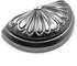 JETLAND 4 Pack, 3" CP0813AN076 Cabinet Hardware Cup Pulls - Antique Gray Petal Pattern, Hole Centers, Vintage Pulls