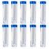 50 Pcs Centrifuge Tubes - 50 ML Plastic Test Tubes with Blue Screw Caps, Clear 4-3/5 Inch Leak-Proof Vials for Cold