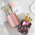 Pen Pencil Holder, WAVEYU Floral Flower Pattern Pen Cup Container, PU Leather Desk Organizer for Office Home Decoration