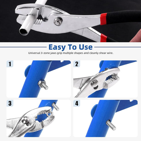 Glarks Slip Joint Pliers 6 Inch, 8 Inch, and 10 Inch, Chrome Vanadium Steel Body with Non-Slip Handle