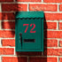4 Inch Curb Stencil Kit - 20Pcs Reusable 0-9 Address Number Stencils for Painting on Road, Wall, Mailbox