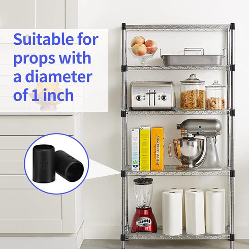 30 Pack Black Wire Shelf Clips, 1 inch Plastic Shelving Clips for Wire Shelving System, Shelf Support Clips (15 Pairs)