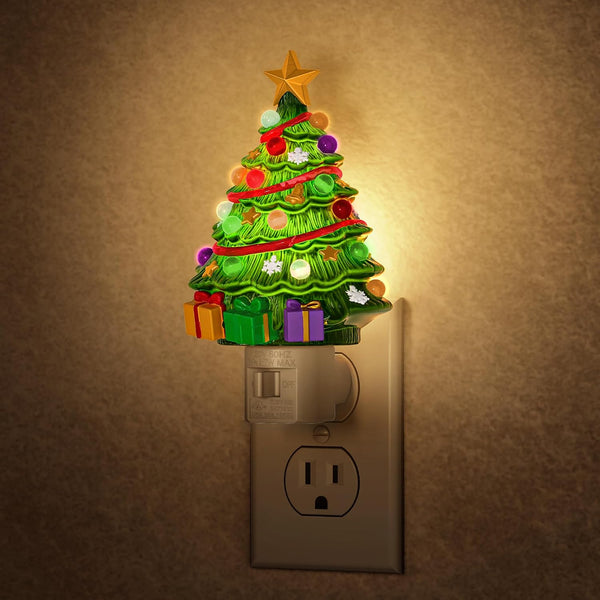 Briignite Christmas Tree Night Light, 3000K Night Lights Plug into Wall, Christmas