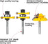 Set 45 1/4 Inch MNA Tongue and Groove Router Bits & Degree Lock Miter Router Bit, Shank Wood Milling Cutter Bits