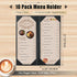 4.25" 11" Pack 10 2 (10, 2 (4.25 11 inch)) Restaurant Menu Covers Holders x | of Synthetic Leather Double Fold Panels