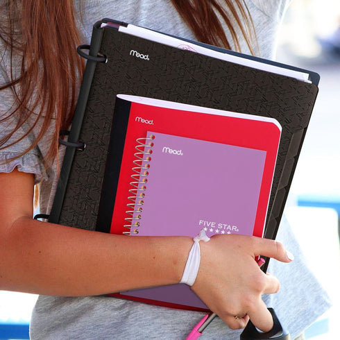 Five Star Spiral Notebook, 1 Subject, College Ruled Paper, 7" x 4-3/8", 80 Sheets, Purple