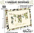 50 4 6 Inch Whaline Pcs Baby Shower Thank You Cards Greeting Cards with Envelopes Stickers Vintage Green Camouflage