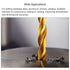 uxcell M2 x 0.4 Spiral Point Thread Tap and 1.6mm Twist Drill Bit Set, Metric Titanium Plated for Machine Threading