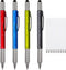 Zhanmai 4 Pieces Gift Pen for Men, 6 in 1 Multitool Tech Tool Pen with Ruler, Levelgauge, Ballpoint Pen and Refills