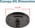 Aspen Creative 21508-11, 5-1/2" 1" Transitional Chandelier & Light Fixture Canopy Kit w/Collar Loop, Oil Rubbed Bronze