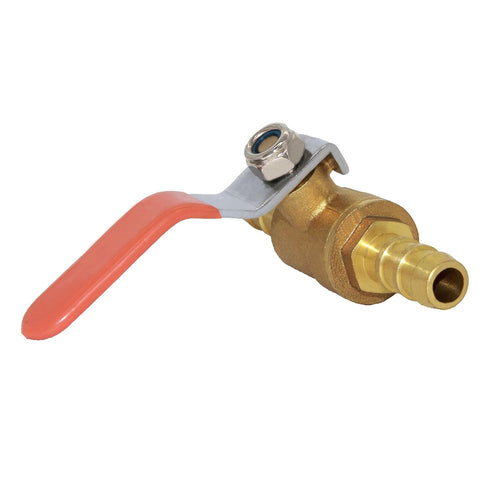 Joywayus 3/8" Barb x Barb 2 Way Union Ball Valve, Brass Shut Off Hose Fitting