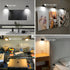 3 Color&10 Dimmable Set 2, 360 Rechargeable Wall Lights, Battery Operated Wall Light, LED Wall Mounted Sconce Light