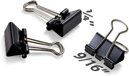 Officemate Mini Binder Clips, Black, 12 Count (99010)