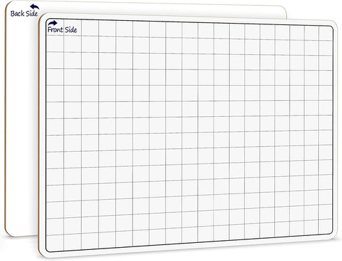 SCRIBBLEDO 11”x14” Large Graph Dry Erase Board with Double-Sided .75” Cells for Home School Classroom Use