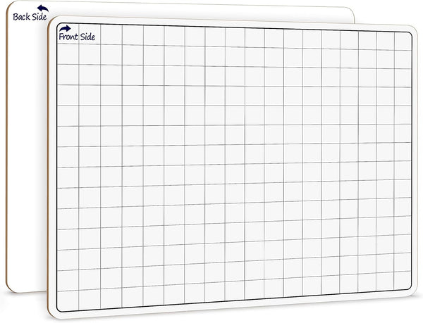 SCRIBBLEDO 11”x14” Large Graph Dry Erase Board with Double-Sided .75” Cells for Home School Classroom Use