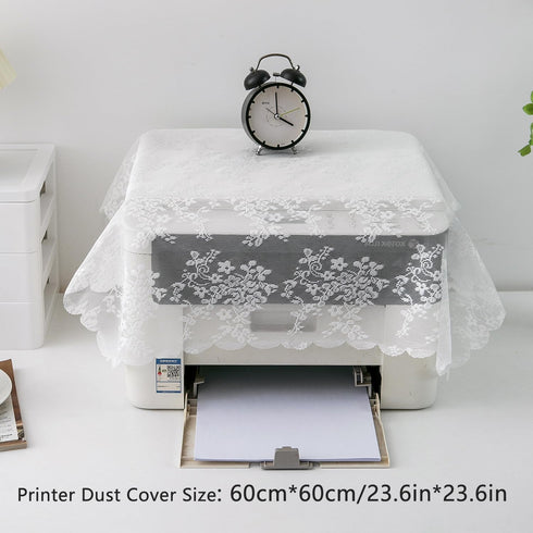 ArrErr Printer Dust Cover Case Universal Lace Printer Topper Cloth Covers for HP DeskJet LaserJet Canon Pixma Wireless