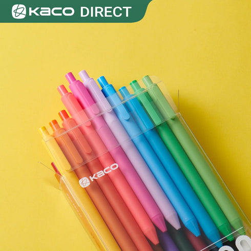 Kaco 20 Pieces Ballpoint Pens, 1.0mm Medium Point, Black Ink, 20-Count Pack for Journaling, Note Taking