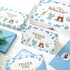 50 Pack Whaline Western Cowboy Baby Shower Thank You Card Boxed Blue Cow Print Baby Clothes Greeting Cards