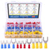 Glarks 240pcs Fork Spade Quick Splice Crimp Terminals Connectors Assortment Kit (22-16/16-14/12-10 Gauge)