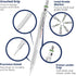 Pacific Arc Chromagraph .7 mm Metal Mechanical Pencil: Silver Barrel with Adjustable Pencil Grade for Drafting