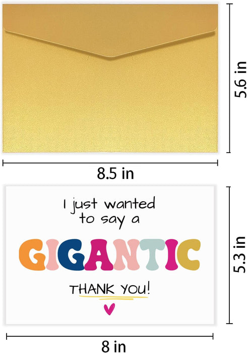 CTVSPC Cute Gigantic Thank You Card for Him Her, Appreciation Cards&Gifts for Teacher Mentor Friend Boss Leader