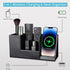 KINGFOM PU Leather Desk Organizer with Wireless Charging Station, 10W Charger for iPhone 14/14 Pro/13/12/Samsung Galaxy