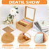 DLUGOPIS 5x8 4 150 25 2 Index Card Holder with Dividers Bamboo Index Card Storage Box Compartments Recipe Card Box