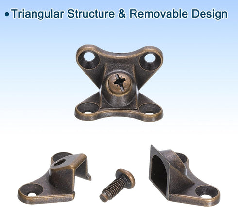 24Pcs uxcell Removable Corner Brace, Metal Butterfly L Brackets Right Angle Support with Screws for Shelves, Cabinets