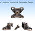 24Pcs uxcell Removable Corner Brace, Metal Butterfly L Brackets Right Angle Support with Screws for Shelves, Cabinets